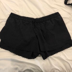 Lululemon shorts with floral scallops